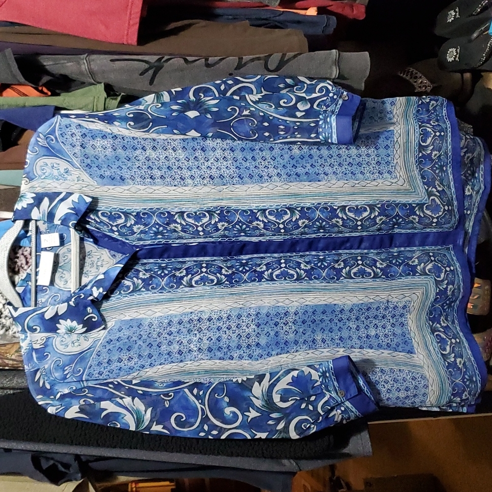 Chico's Button Down Shirt sz L
